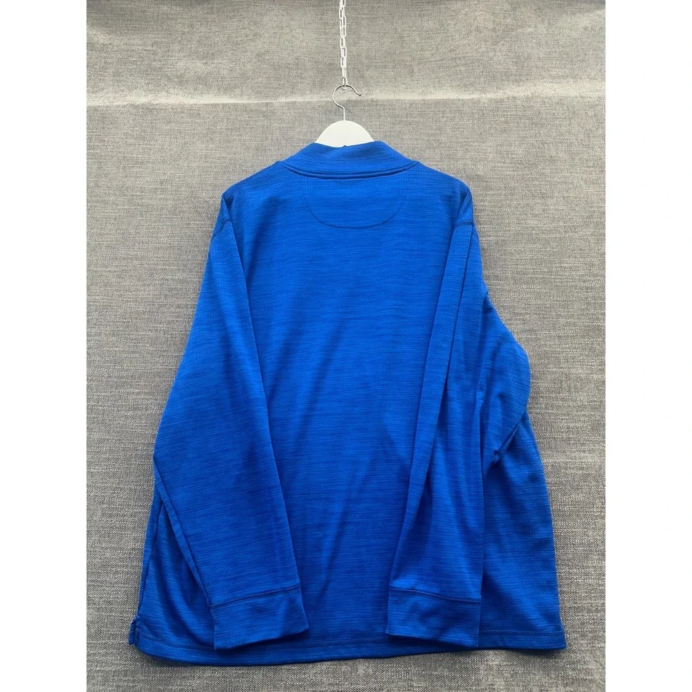 Club Room Performance Sweatshirt Mens 2XL Blue 1/4 Zip Long Sleeve Active Wear